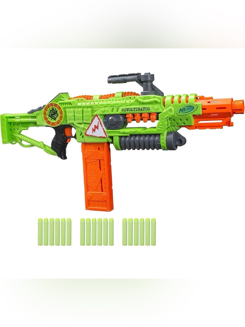 Nerf Revoltinator Zombie Strike Toy Blaster w/lights & Sounds & Darts Brand New